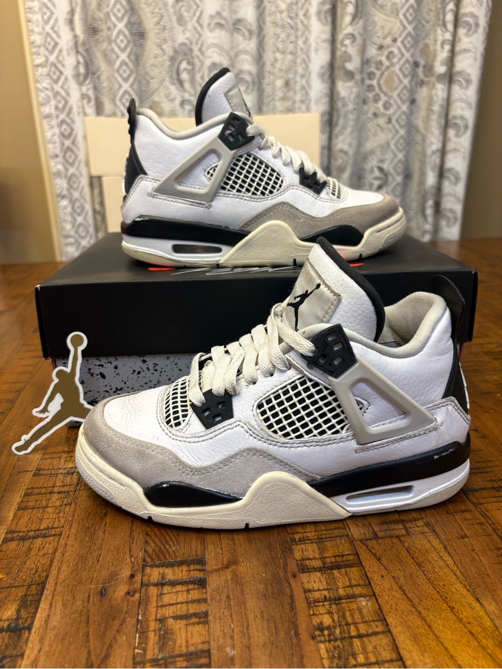Air Jordan 4 Retro GS "Military Black" - Size 3.5Y / 5 to 5.5 Women’s - Picture 2 of 14